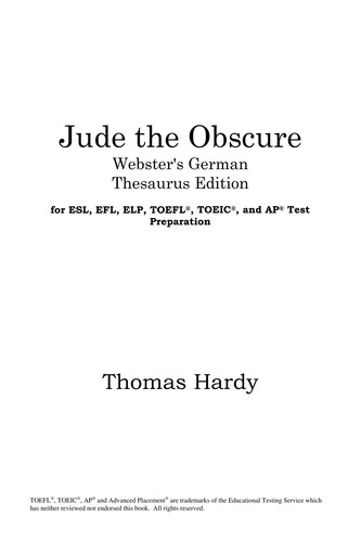 Thomas Hardy: Jude the obscure (2005, ICON Classics)